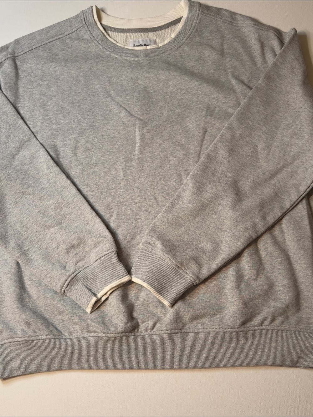 NWT Men's Goodfellow & Co Men's Heather Gray Crewneck Sweatshirt Size XL (KB8)